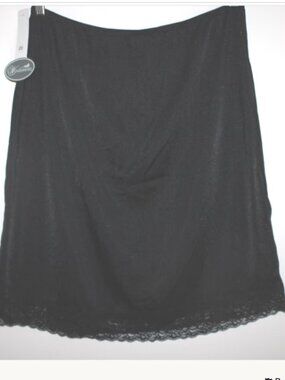 NWT Vintage Wonder Maid Black Half Slip Plus Size 2X Deadstock